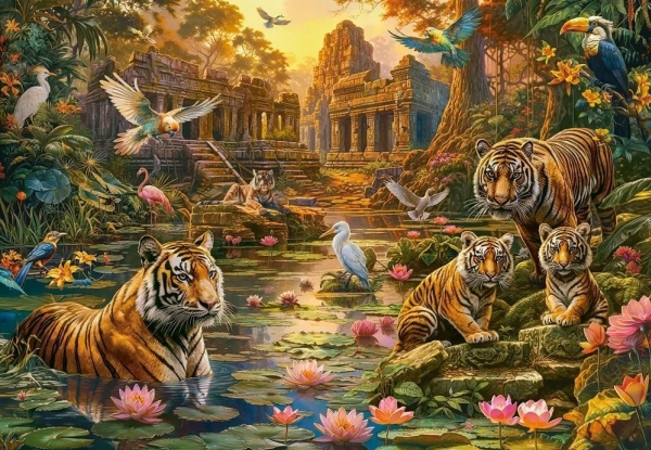Castor Puzzle 1000 Teile Tigers Paradise