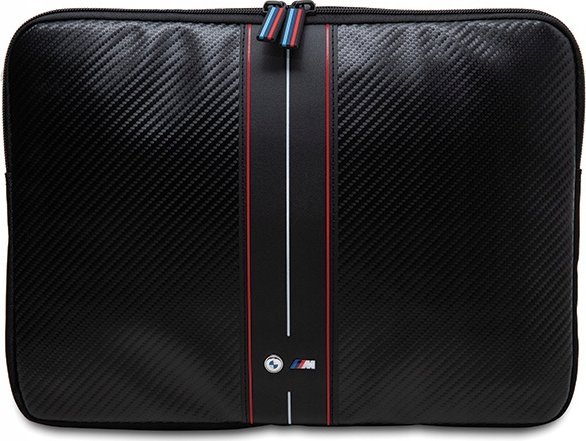 Bmw Carbon & Red Stripe Sleeve Til En 14" Laptop - Sort