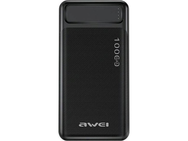 Awei Powerbank P5k 10000Mah 2.1A Juodos Spalvos 2Xusb
