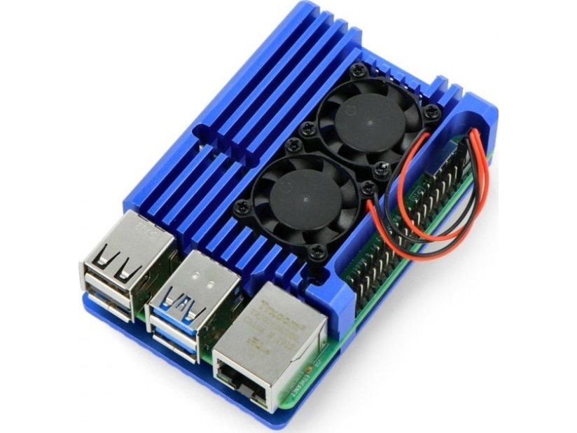 Justpi-Hus Med To Blæsere Raspberry Pi 4B (Ods-15888)