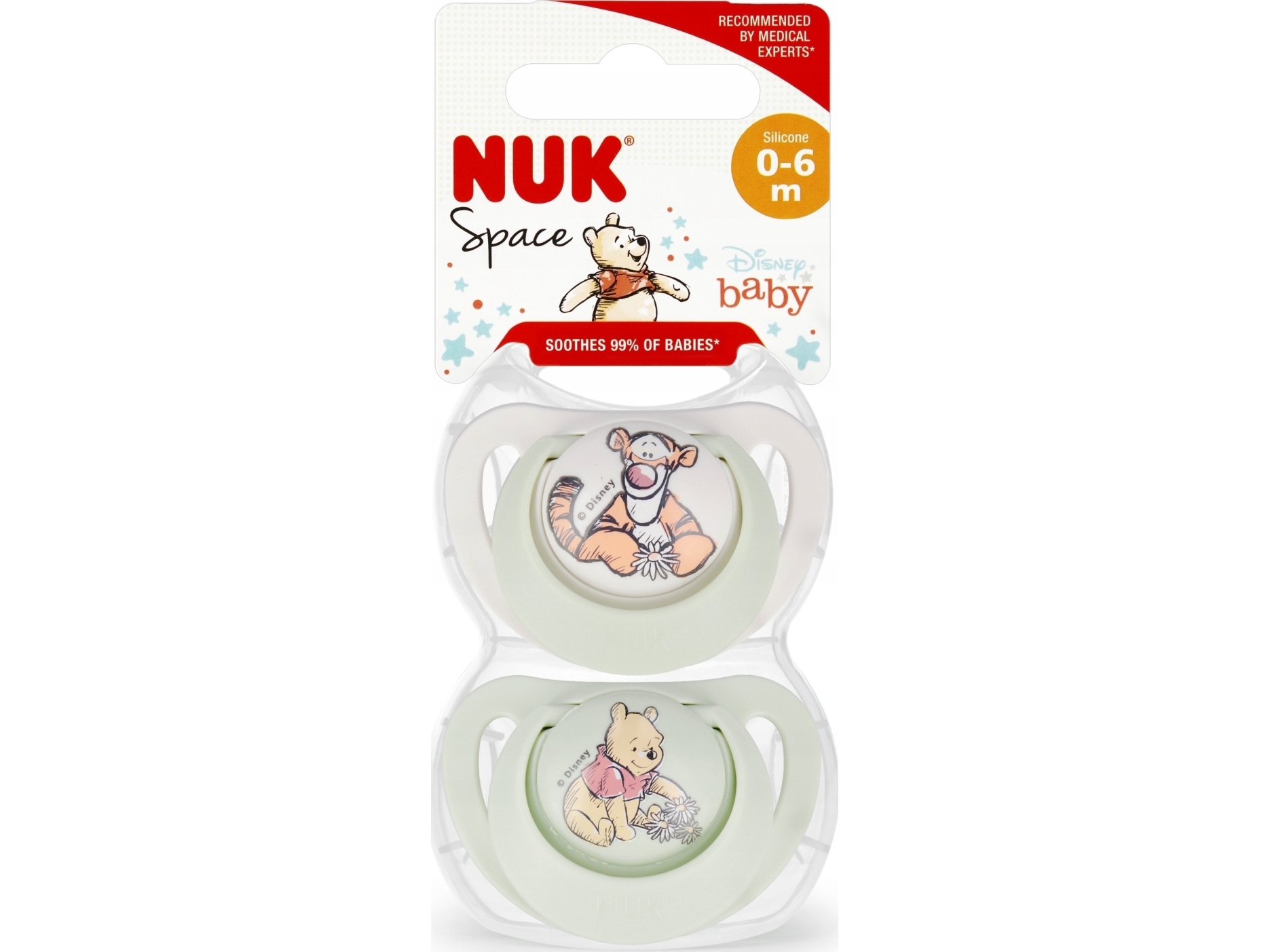 Nuk Silikonesut 0-6M Star Kubu/Tygry Op.2 Stk. 10730906