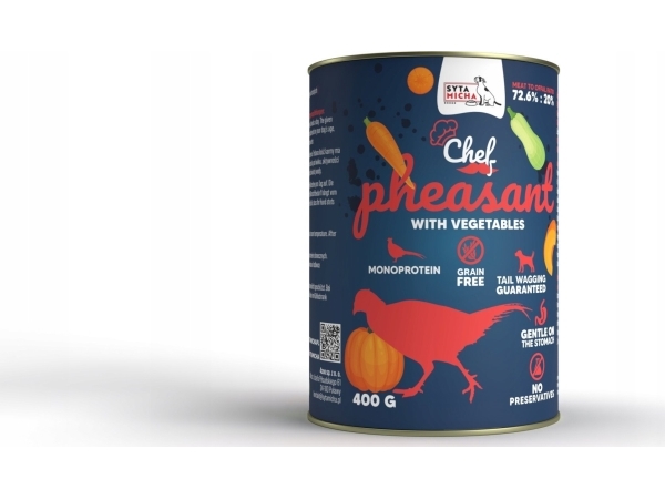 Syta Micha Chef Fasan Mit Gemüse - Nassfutter Für Hunde - 400G