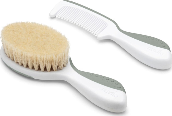 Nuvita Nuvita, för barn: borste och kam, Sage Green | Hårvård - Accessoarer för hår - Hårborstar | GameStuff