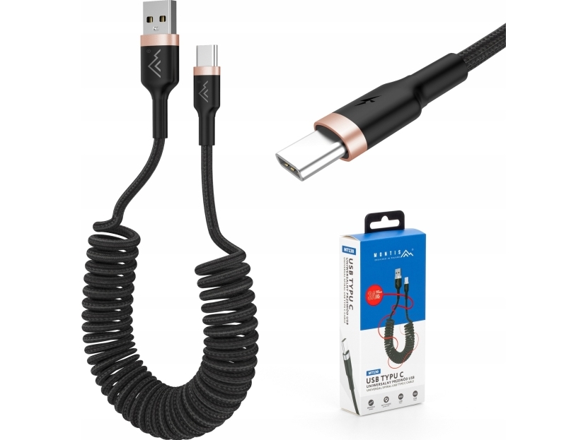 Usb-Kabel Montis Usb-A Auf Usb-C 1,5 M – Schwarz (Mt130)