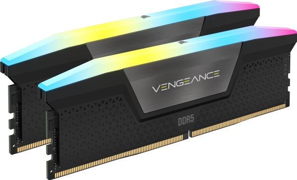 Vengeance RGB DDR5-6000 - 64GB - CL38 - Dual Channel (2 stk) - Intel XMP - Svart med RGB
