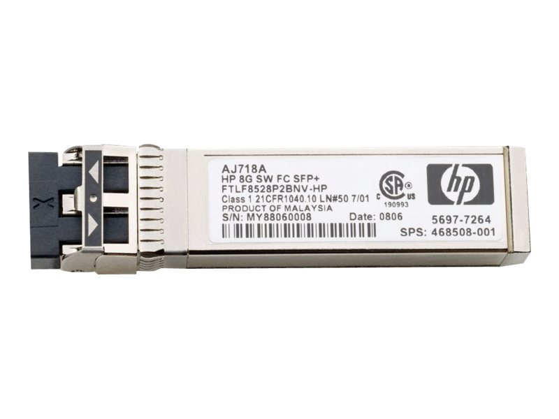 Hpe - Sfp (Mini-Gbic) Transceiver Modul - 8Gb Fibre Channel (Kb) - For Hpe 8Gb, Sn6000 Storageworks 8/20Q, 8Gb, Mpx200, Sn6000
