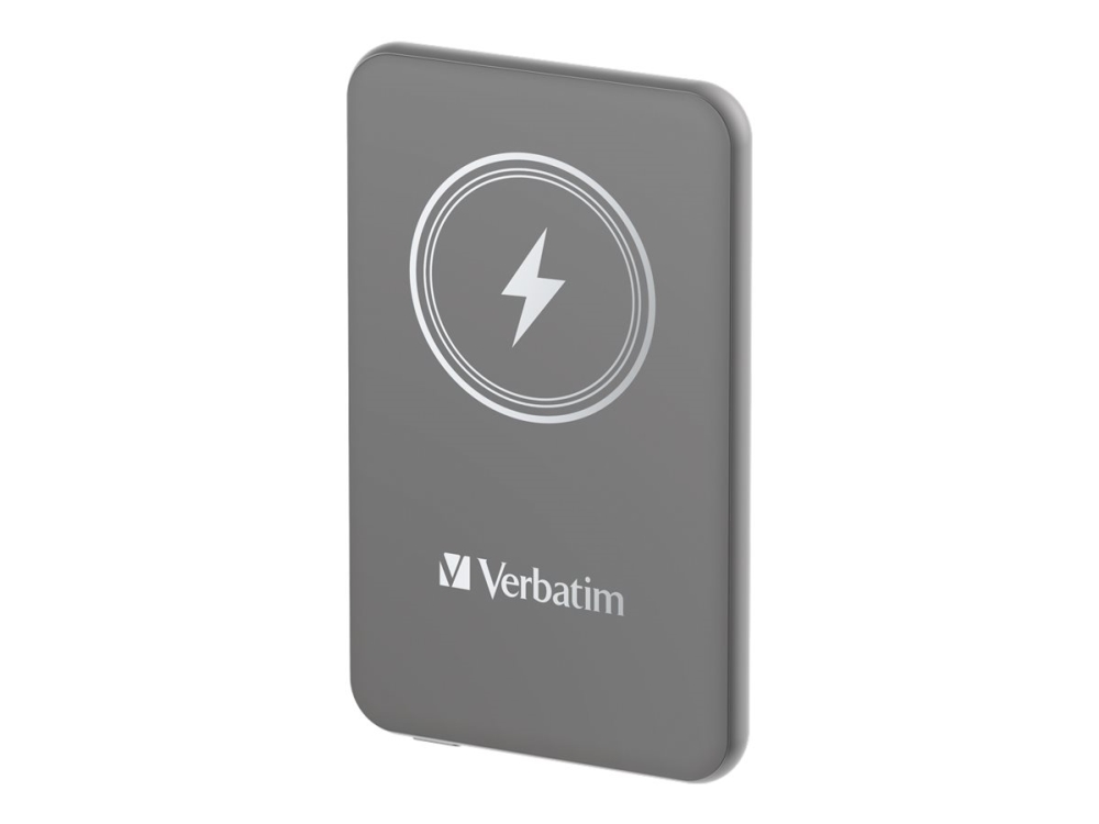 Verbatim Charge 'N' Go - Kabellose Powerbank - Magnetische Halterung - Li-Pol - 5000 Mah - 20 Watt - 2,4 A - Apple Fast Charge, Pd 3.0, Qc 3.0, Apple