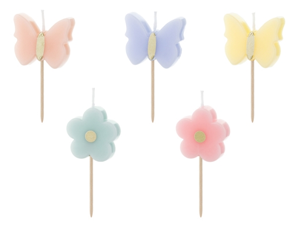 PartyDeco SCS-22, Ljus, Multifärg, 5 styck | Baby & barn - Inredning - Stearinljus | GameStuff