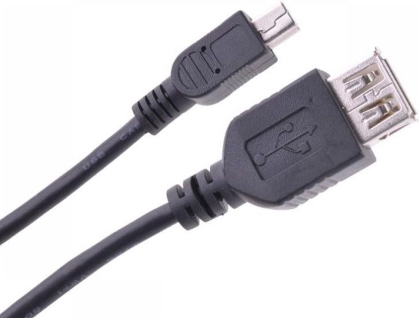 Cabletech Usb-A Auf Miniusb Anschlusskabel, Schwarz (Kpo2905-1)