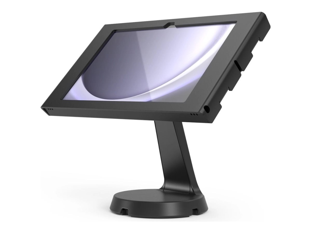 Compulocks Galaxy Tab A9+ Apex Enclosure Mast Counter Stand – Montageset (Gehäuse, Ständer) – Für Tablet – Abschließbar – Metall – Schwarz – Scheibe