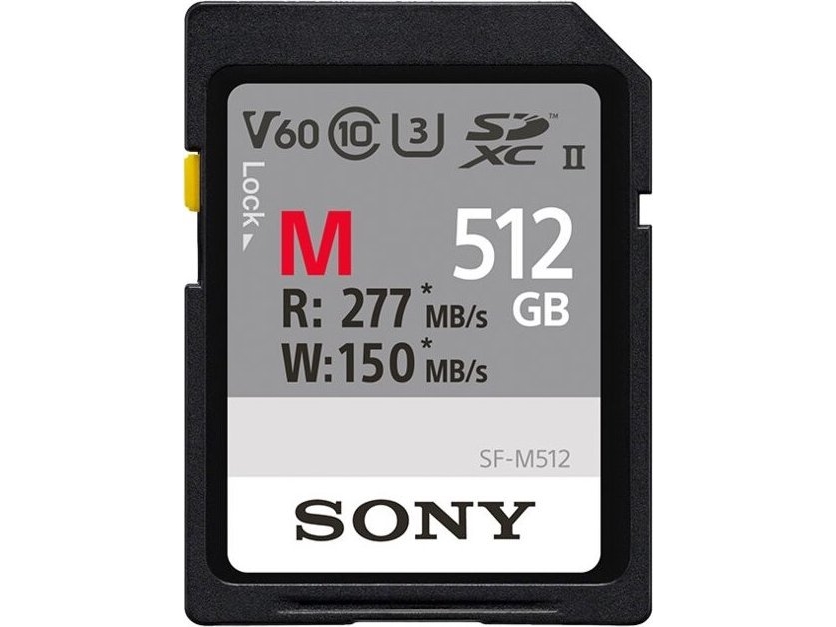 Sony Sfm512/t2 512 Gb Sdxc Klass 10 Uhs Ii 277 Mb/s 150 Mb/s