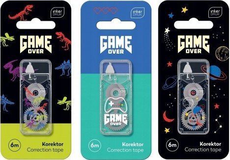 Interdruk Corrector i tejpskola 6 m Game Over | Skrivredskap - Special Skrivredskap - Till skolan | GameStuff