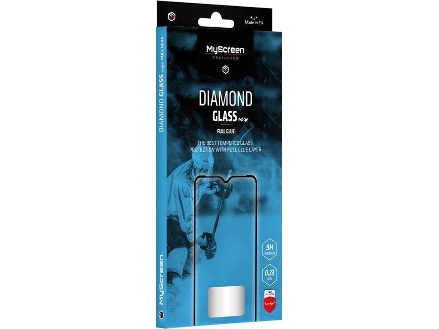 Myscreen Skarmskydd Oppo A54 Myscreen Diamond Glass Edge Full Glue Hardat Glas Med Heltackande Sjalvhaftande Yta Svart Ram