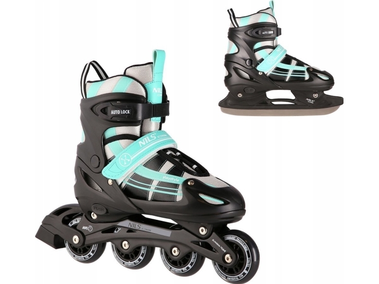 Nils Extreme NH18366A 2in1 MINT KOKO(31-34) ROLLERIT HOCKER TERÄT NILS EXTREME Nils Extreme