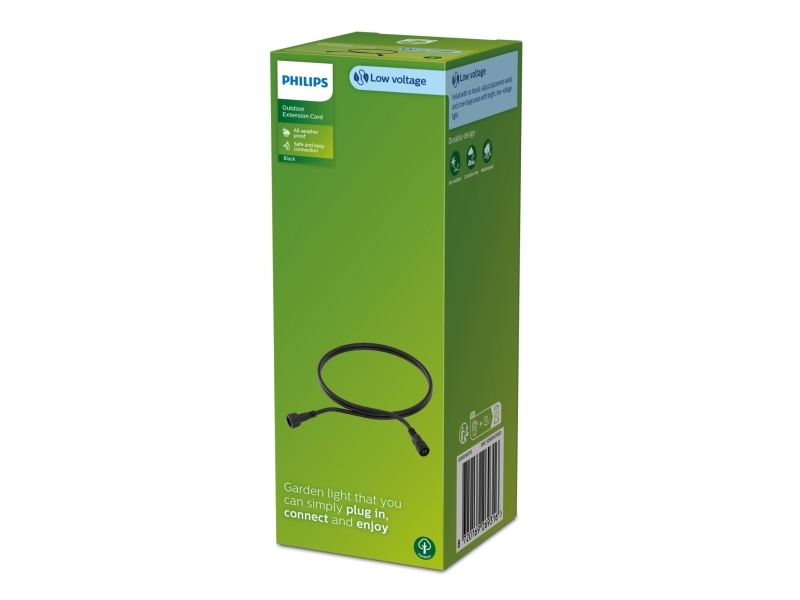 Philips Förlangningssladd 2 M Förlangningssladd Svart Philips By Signify Ip67 Modern 24 V