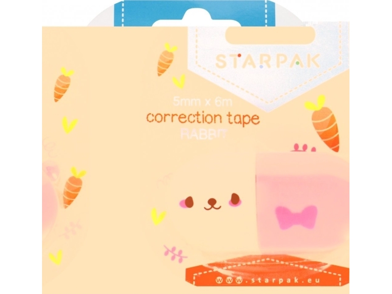 Starpak KOREKTOR W TASMIE 5MMX6MB KROLIK STK B/C 12/432