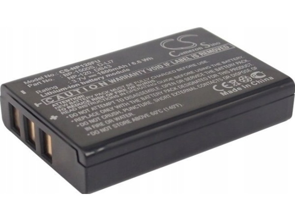 Cameron Sino genopladeligt batteri type Np120 Np-120 til Fujifilm / D-li7 til Pentax / Cs-np120fu