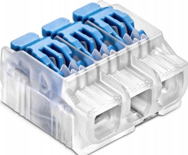 Simet Hurtigt-Åbner Til Kabler Og Ledninger 3X0,2-4Mm2 32A Sæt Á 10 Stk. Ideal Scl3 B10 88001313 Transparent/Blå