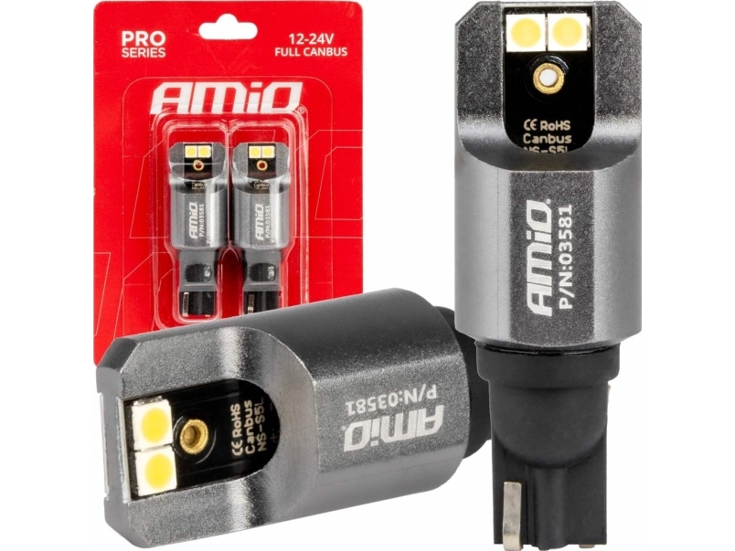 Led-Birnen Full Canbus Pro T15 W16w 4X3030 Smd Weiß 12V/24V Amio-03581