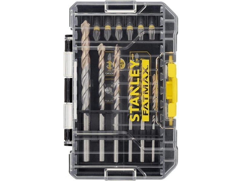 uppsättning med 19 1/4 slagborrmaskiner + murarborr, Stanley [STA88552-XJ]