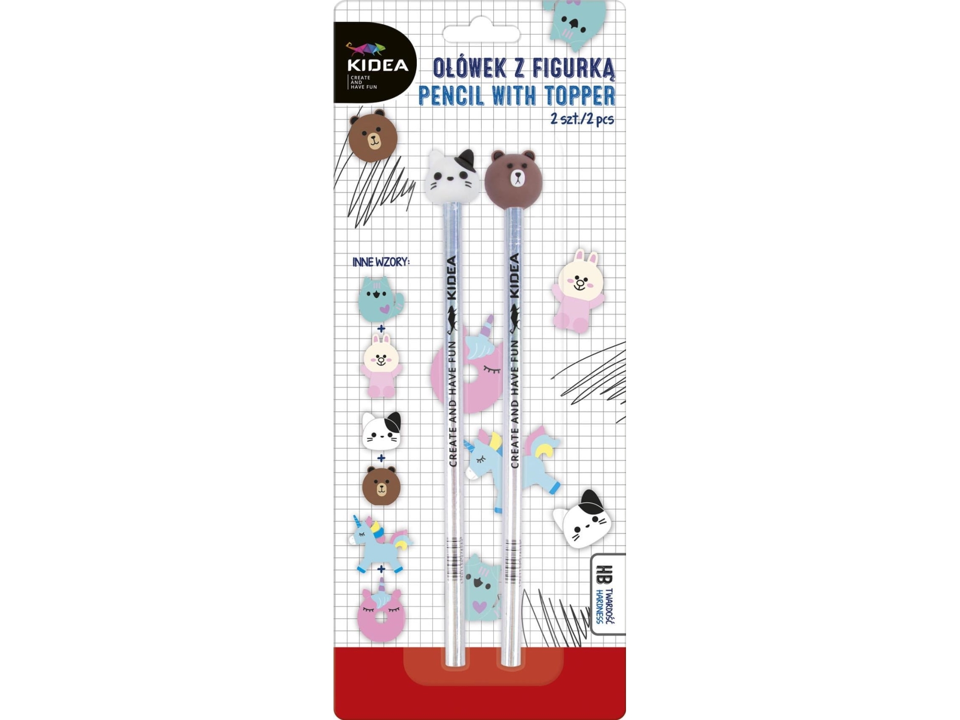 Derform Bleistift Mit Figur 2 Stk. Kidea Mix