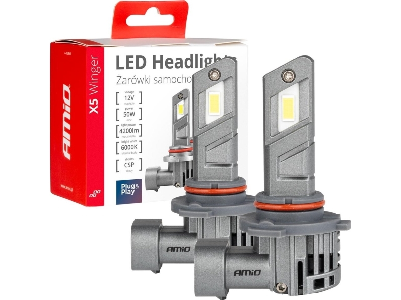 Led-Autoglühbirnen X5 Serie Winger Hb3 6000K Canbus Amio-03948