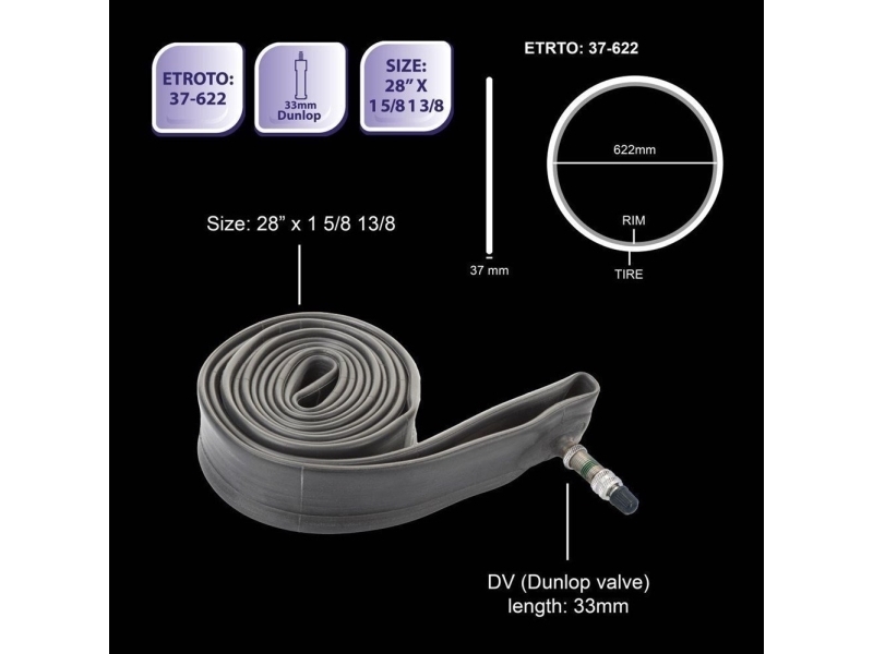 Bicycle Gear Dętka rowerowa 28x1 5/8 1/3! | Cykling - Hjul, däck och slangar - Hjul | GameStuff