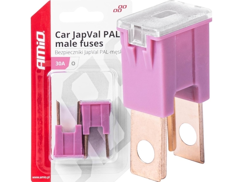 AMiO japanske bilsikringer rør/knivtype (pal meskie) 2 stk 30A AMIO-03397