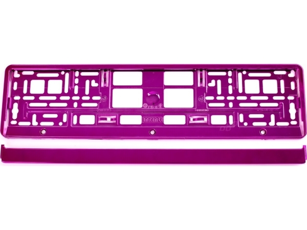 AMiO metalliseret nummerpladeramme pink amio-71457/01170r