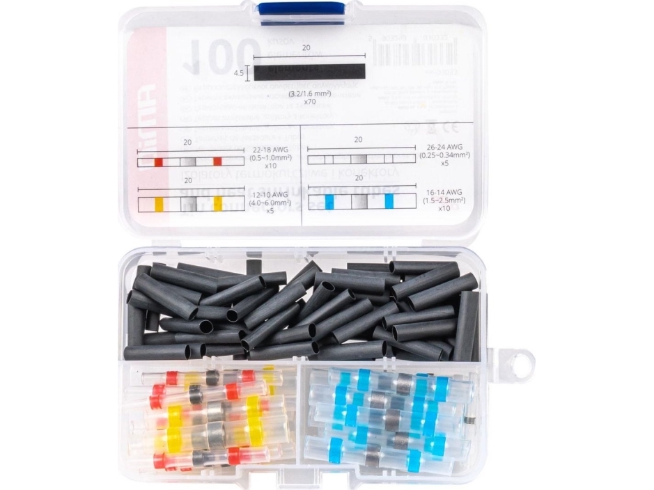 AMiO kopplingskontakter med lödtenn och krympslang 100 st amio-03033 | Bilvård & Biltillbehör - HiFi för bilar - Förstärkare & subwoofers | GameStuff