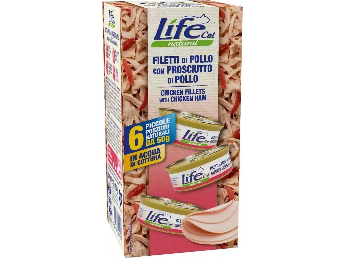 Life Cat Care Vådfoder Til Kat, Kylling-Skinke 6X50 G