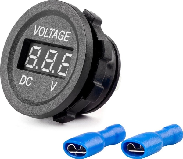 AMiO Ekstra 12v 24vv indbygget digitalt voltmeter mod-02 amio-02852