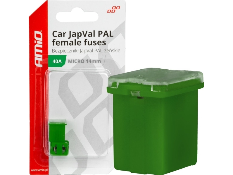 Amio bilsäkringar - japval pal - hona - 2 st - 40A (AMIO-03454) | Bilvård & Biltillbehör - Utvändiga utrustning för bilar - Motortillbehör | GameStuff