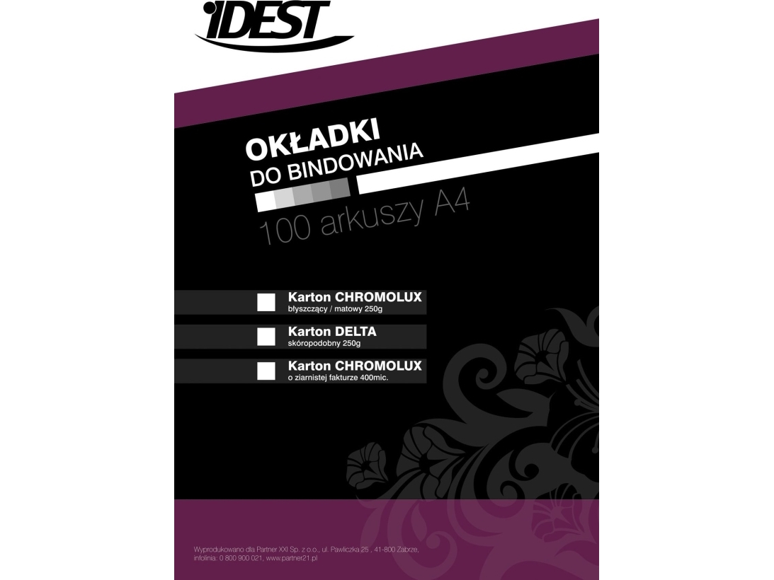 Idest bindemapper CHROMOLUX A4 250g hvid 100 stk (BEONKTCXA4250WHPX010001)