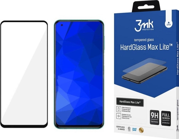 Lcd Skydd 3mk Hard Glass Max Lite För Xiaomi Mi 10t/10t Pro/10t Lite Svart