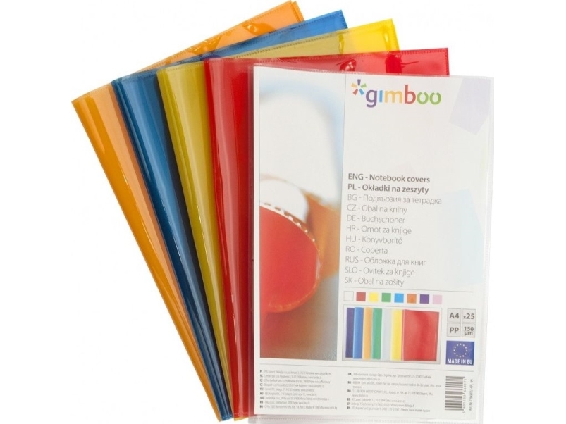 Gimboo omslag til notesbog GIMBOO, krystal, A4, 150 mikron, grøn