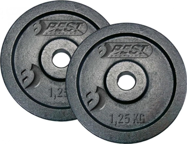 Sportvægt Støbejern Sort 2X1,25 Kg Fi 30 Mm