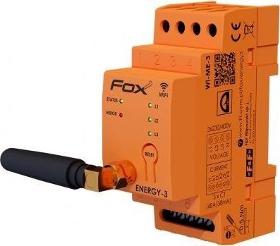 F&F 3-Phasen Energiemonitor Für Verbrauch Wi-Fi Energy 3 Fox