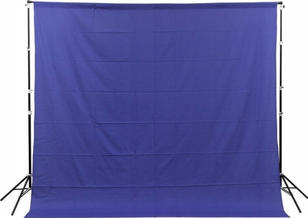 Glareone Glareone Blue Screen - Blauer Stoffhintergrund 3X3
