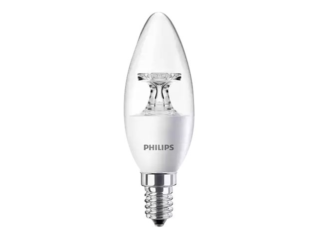 Philips Corepro Ledcandle Led Glödlampa Form: B35 Klar Finish E14 5.5 W Motsvarande 40 W Klass A Varmt Vitt Ljus 2700 K