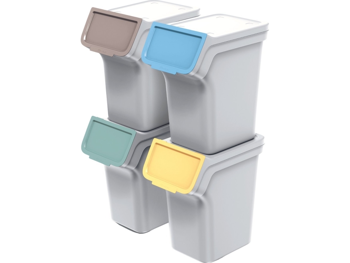 Prosperplast affaldsspand STACKBOX Q SET - ask 20 l. Keden