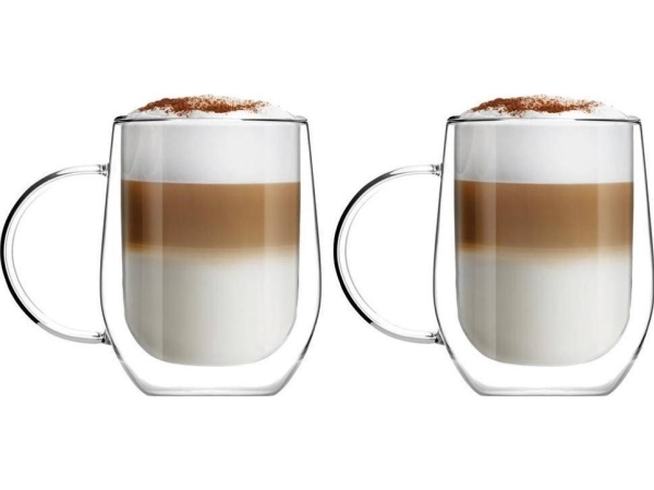 Vialli Design Komplett-Set 2 Gläser Mit Doppelter Wand Amo 300 Ml 8616