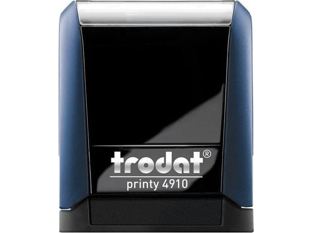 Trodat stempel Trodat 4910 blå - sort pude 26x9 mm