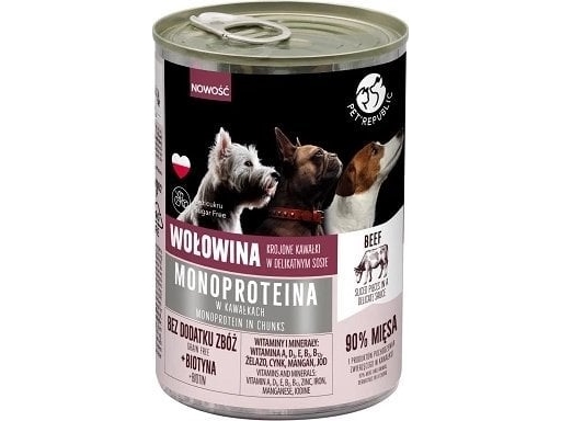 Pet Republic Monoprotein Rindfleisch - Nassfutter Für Hunde - 400G