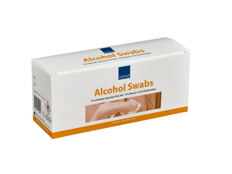 Huddesinfektion Serviet 75% ethanol med 0.5% klorhexidin Hvid Enkeltpakket,50 stk/bk - (50 stk.)