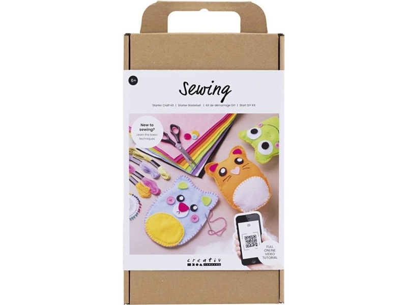 Creativ Company 977540, Sysæt til børn, 6 År, Filt, Flerfarvet billede