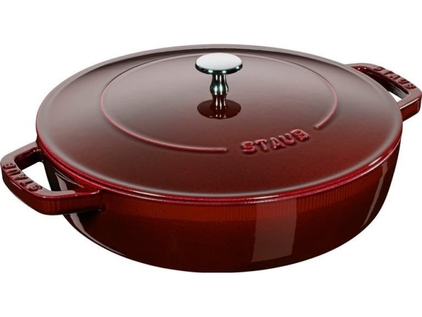 STAUB Staub Chistera sauterpande støbejern Ø28 cm Grenadine rød