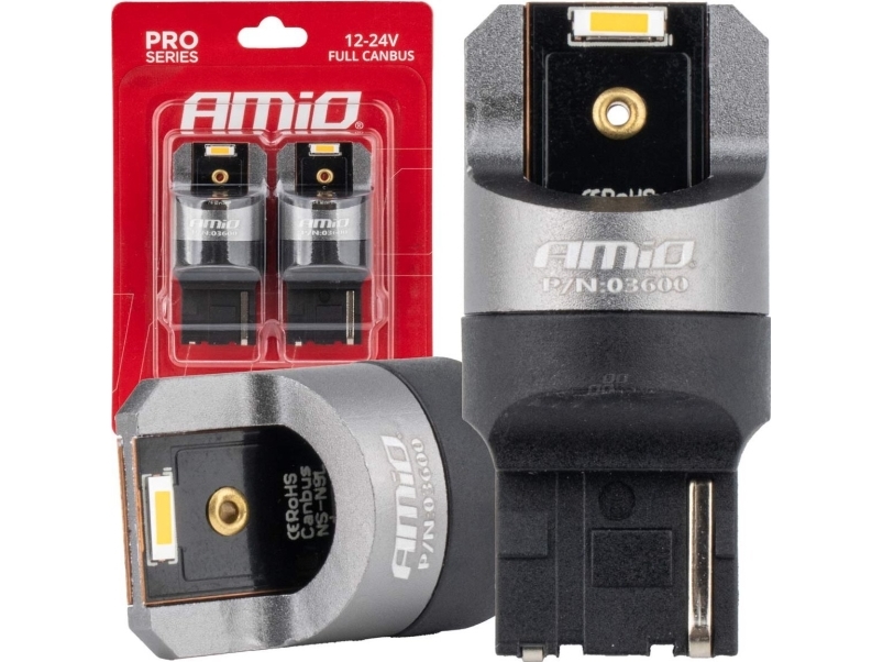 Led-Lampen Voll Canbus Pro Wy21w 2X1860 Smd Orange 12V 24V Amio-03600