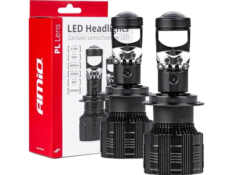 Led Automobilių Lemputės Pl Lens Canbus Lens H7 Amio-03668