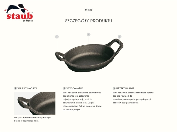 Staub mini gjutjärnsgryta 250 ml, tryffel | Köksutrustning - Grytor & pannor - Grytset | GameStuff